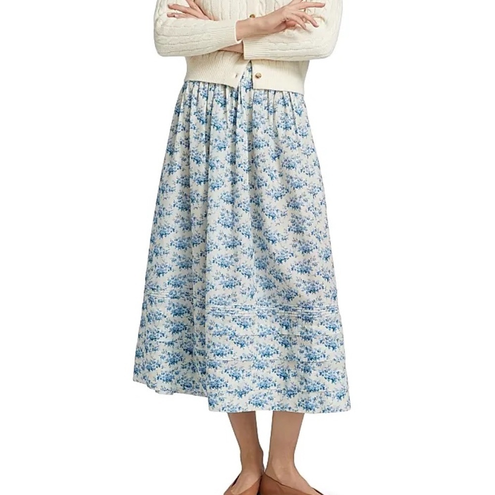 DOEN Skirt Marcie Skirt Cotton Midi Size L